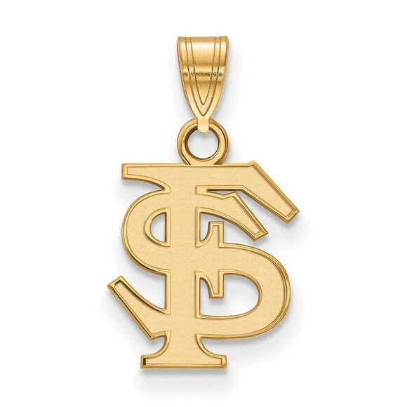 10k Yellow Gold Florida State Small 'FS' Pendant